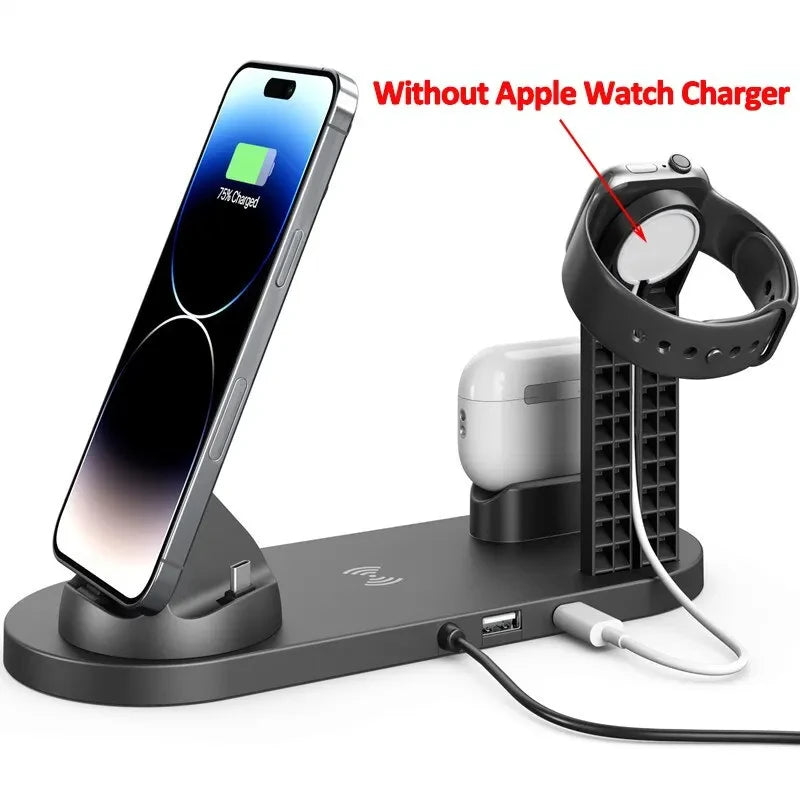 "Charging device for phone, headphones, and watches"